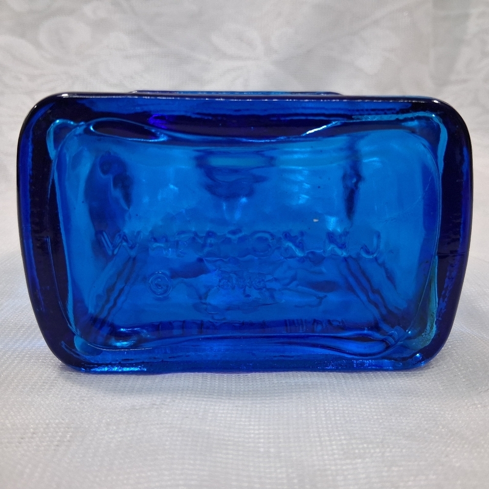 Vintage Wheaton Glass Paul Revere Bottle Cobalt Blue 1775 Eagle Americana 8" - Picture 11 of 14